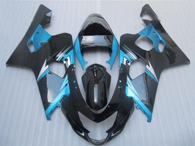 Carénages Moto Suzuki GSXR 600/750 2004-2005 - Bleu Blanc Noir Abordables