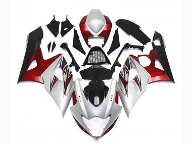 Kits Carénage Moto Suzuki GSXR 1000 2005-2006 - Argent Rouge Noir Abordables