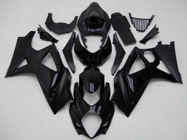 Carénages Moto Suzuki GSXR 1000 2007-2008 - Noir Brillant Noir Mat No Décalque Abordables