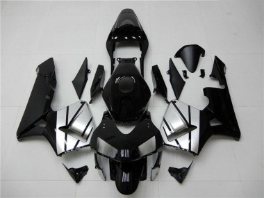 Carénages Moto Honda CBR600RR 2003-2004 - Argent Noir Brillant Bande Abordables