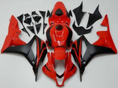 Kits Carénage Moto ABS Honda CBR600RR 2007-2008 - Rouge Noir Mat Abordables