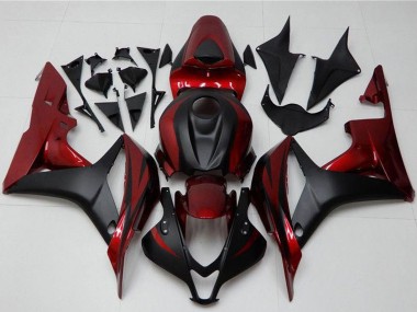 Kits Carénage Moto Honda CBR600RR 2007-2008 - Rouge Noir Mat Abordables