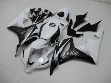 Kits Carénage Moto ABS Honda CBR600RR 2007-2008 - Blanc Noir Brillant Abordables