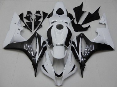 Kits Carénage Moto ABS Honda CBR600RR 2007-2008 - Blanc Noir Brillant Abordables