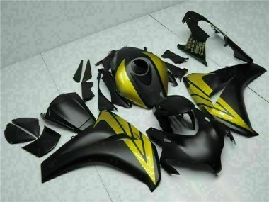 Carénages Moto Honda CBR1000RR 2008-2011 - Noir Mat Or Abordables