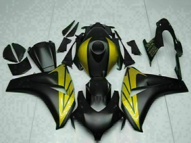 Carénages Moto Honda CBR1000RR 2008-2011 - Noir Mat Or Abordables