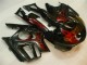 Carénages Moto Honda CBR600 F3 1995-1996 - Noir Brillant Rouge Flamme