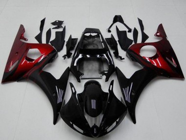 Kits Carénage Moto Yamaha YZF R6 2003-2004 - Noir Brillant Rouge Abordables