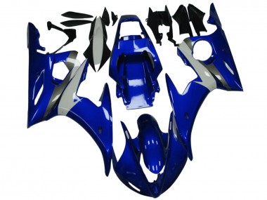 Carénage Moto Yamaha YZF R6 2003-2004 - Bleu Blanc Abordables