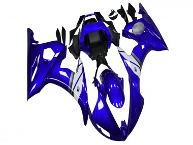 Carénages Moto Yamaha YZF R6 2003-2004 - Bleu Blanc Abordables