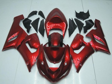 Carénages Moto Kawasaki ZX6R 2005-2006 - Bonbon Rouge Abordables
