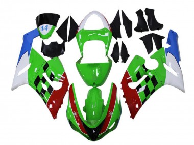 Carénages Moto Kawasaki ZX6R 2005-2006 - Blanc Vert Bleu Rouge Noir Abordables