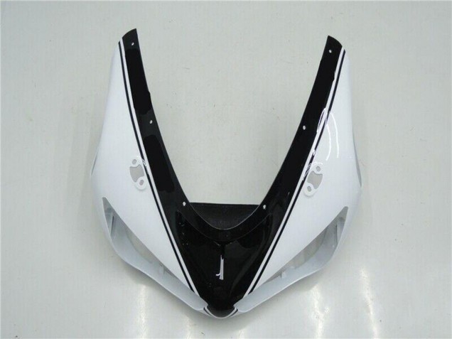 Carénages Moto Kawasaki ZX6R 2005-2006 - Blanc Noir Brillant
