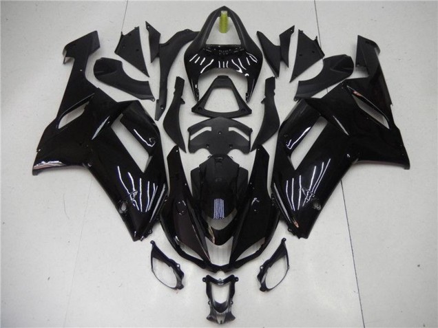 Carénage Moto ABS Kawasaki ZX6R 2007-2008 - Noir Brillant