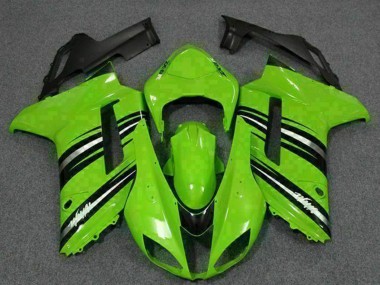 Kits Carénage Moto Kawasaki ZX6R 2007-2008 - Vert Noir Abordables