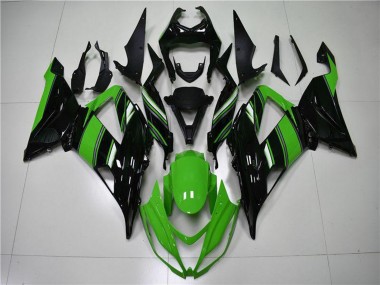 Kits Carénage Moto ABS Kawasaki ZX6R 2013-2018 - Vert Noir Brillant Abordables