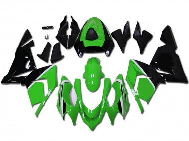 Carénages Moto Kawasaki ZX10R 2004-2005 - Vert Noir Brillant Abordables