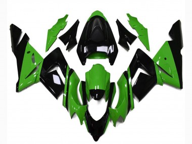 Carénages Moto Kawasaki ZX10R 2004-2005 - Noir Brillant Vert Abordables