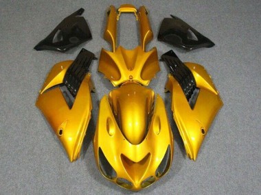Carénages Moto Kawasaki ZX14R ZZR1400 2006-2011 - Or Noir Brillant Abordables