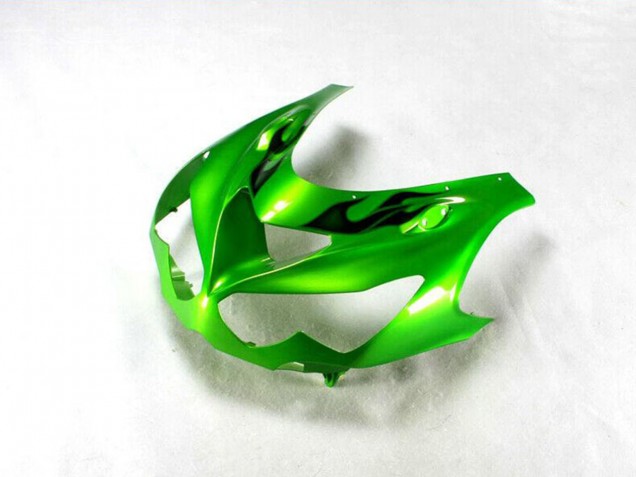 Carénage Moto Kawasaki ZX14R ZZR1400 2012-2024 - Vert Noir Brillant
