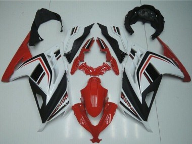 Carénages Moto Kawasaki Ninja 300 EX300R 2013-2024 - Blanc Rouge Noir Abordables