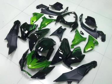 Carénage Moto Kawasaki Z800 2013-2018 - Vert Noir Brillant Abordables