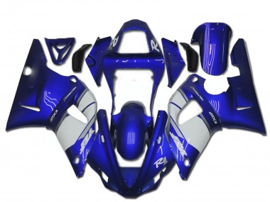 Carénage Moto Yamaha YZF R1 2000-2001 - Bleu Blanc Abordables