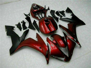 Carénages Moto Yamaha YZF R1 2004-2006 - Rouge Marron Noir Mat Abordables