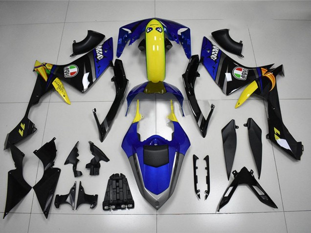 Carénages Moto Yamaha YZF R1 2007-2008 - Bleu Jaune Noir Requin