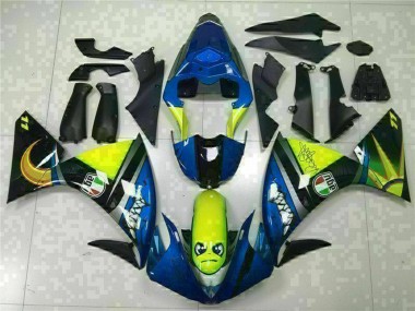 Carénages Moto Yamaha YZF R1 2009-2011 - Bleu Jaune Requin Abordables