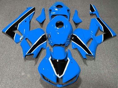 Carénages Moto Honda CBR600RR 2013-2023 - Bleu Clair Blanc Noir Brillant Abordables