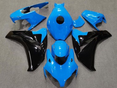 Carénages Moto Honda CBR1000RR 2008-2011 - Bleu bébé Noir Brillant Abordables