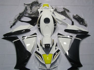 Carénage Moto Honda CBR1000RR 2012-2016 - Blanc Jaune Noir Brillant Abordables