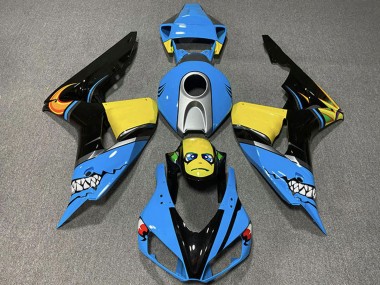 Carénages Moto Honda CBR1000RR 2006-2007 - Bleu Clair Jaune Argent Noir Brillant Requin Abordables