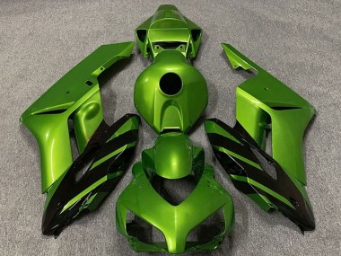 Carénages Moto Honda CBR1000RR 2004-2005 - Vert Noir Brillant Bande Abordables