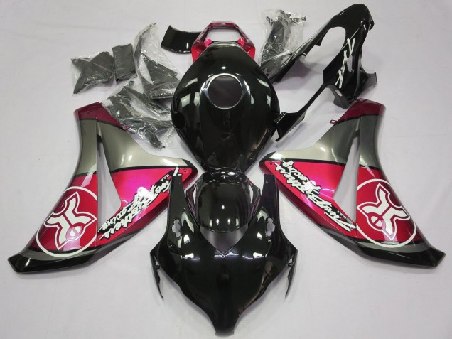 Carénages Moto Honda CBR1000RR 2008-2011 - Rose Gris Noir Brillant