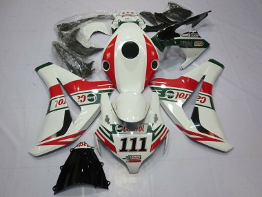 Carénages Moto Honda CBR1000RR 2008-2011 - Blanc Rouge Vert Castrol 111 Abordables