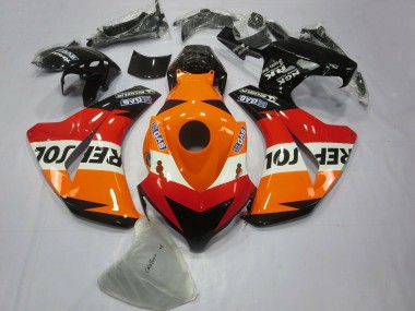 Kits Carénage Moto ABS Honda CBR1000RR 2008-2011 - Orange Blanc Rouge Noir Brillant Repsol Abordables