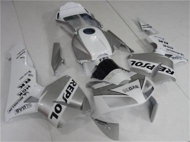Carénage Moto Honda CBR600RR 2003-2004 - Blanc Argent Noir Repsol Abordables