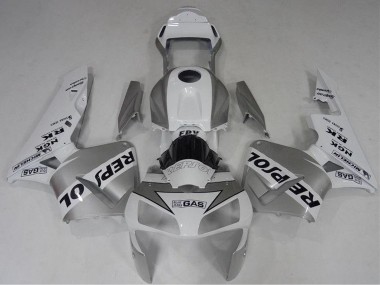 Carénage Moto Honda CBR600RR 2003-2004 - Blanc Argent Noir Repsol Abordables