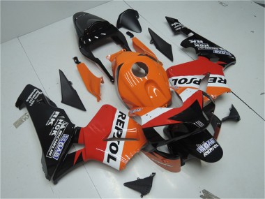 Kits Carénage Moto Honda CBR600RR 2003-2004 - Orange Blanc Rouge Noir Brillant Repsol Abordables