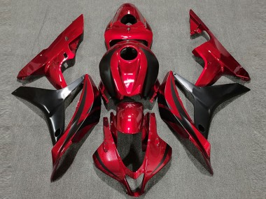 Carénage Moto Honda CBR600RR 2007-2008 - Rouge Noir Brillant OEM Style Abordables