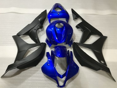 Kits Carénage Moto Honda CBR600RR 2007-2008 - Bleu Noir Mat Abordables