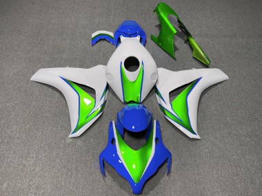 Carénages Moto Honda CBR1000RR 2008-2011 - Blanc Vert Bleu Abordables