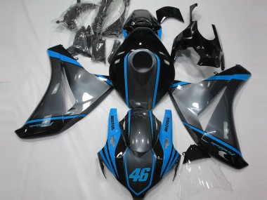 Carénages Moto Honda CBR1000RR 2008-2011 - Gris Bleu Noir Mat Motul 46 Abordables