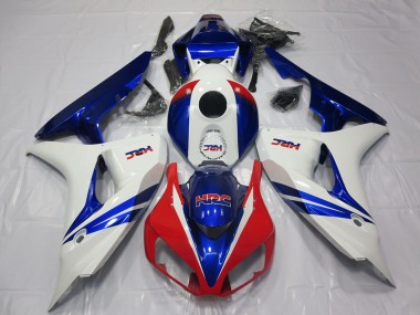 Carénage Moto Honda CBR1000RR 2006-2007 - Blanc Rouge Bleu HRC OEM Style Abordables