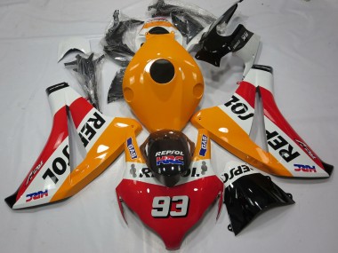 Carénages Moto Honda CBR1000RR 2008-2011 - Orange Blanc Rouge Noir Brillant Repsol 93 Abordables
