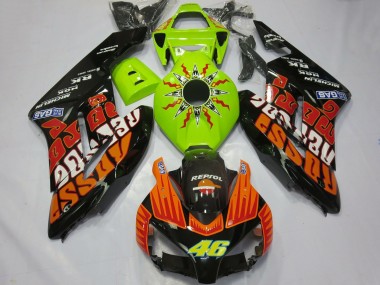 Carénages Moto Honda CBR1000RR 2004-2005 - Vert Citron Orange Noir Brillant Rossi 46 Abordables
