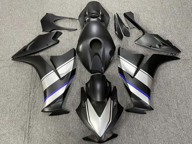 Carénages Moto Honda CBR1000RR 2012-2016 - Argent Bleu Noir Mat