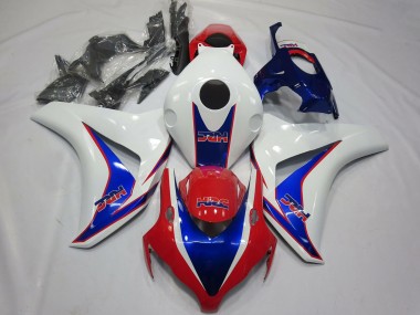 Carénages Moto Honda CBR1000RR 2008-2011 - Blanc Bleu Rouge HRC OEM Style Abordables